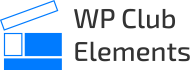 WP Club Elements Logo mit seitlicher Schrift